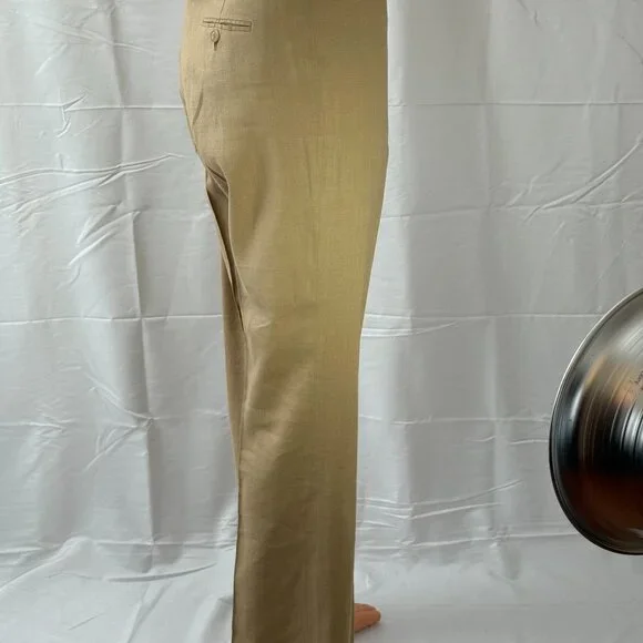 Ann Taylor Khaki colored linen pants / Size 4 / Classic/Timeless - Picture 2 of 6